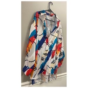 Printed Long sleeved blouse